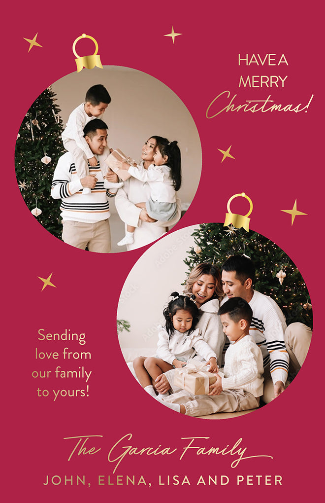 My Family Photo Christmas Postcard 6