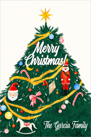 Blissful Holiday Tree Christmas Gift Tag