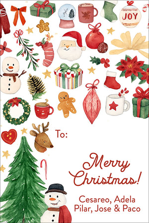 Whimsy Icons Christmas Gift Tag
