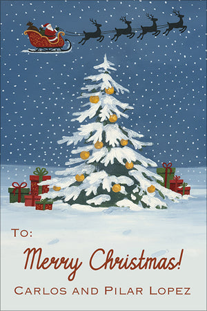 Magical Night Christmas Gift Tag