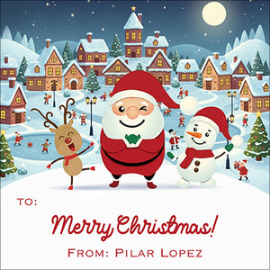 Santa Crew Christmas Gift Tag