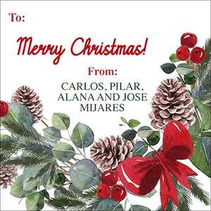 Stunning Wreath Christmas Gift Tag