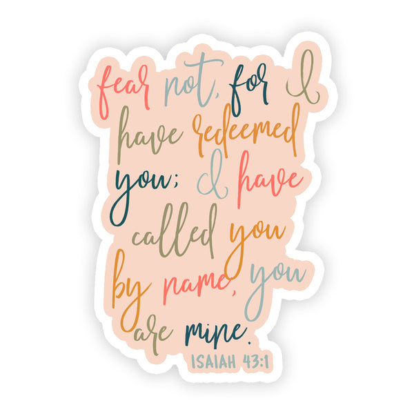 Fear Not Vinyl Waterproof Sticker – Pepa Prints