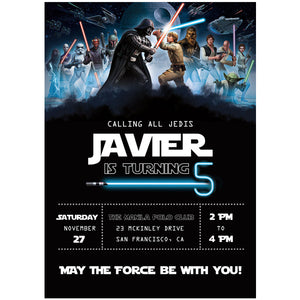 Star Wars Themed Birthday Invitation