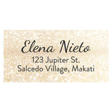 Gold Glitter Name & Address Label