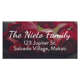 Dark Rose Name & Address Label
