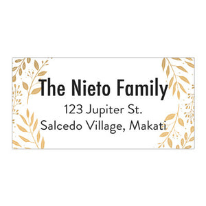 Gold Leaf Name & Address Label
