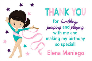 Cute Ballerina Thank You Kiddie Gift Tag