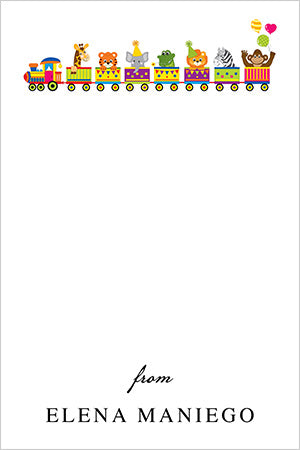 Zoo Train Kiddie Gift Tag