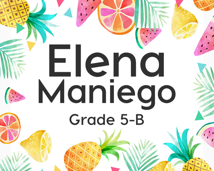 Tutti Fruity Themed Kiddie Label