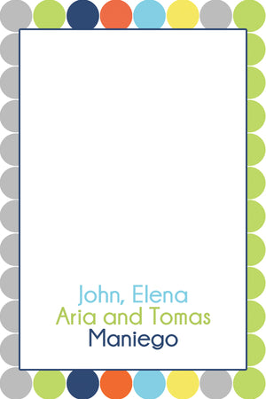 Colorful Dots all occasion gift tag