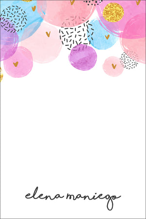 Golden Pink Confetti all occasion gift tag