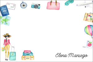 Watercolor Travel Themed all occasion gift tag