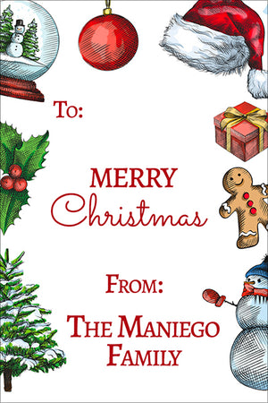 Artsy Icons of Christmas Gift Tag