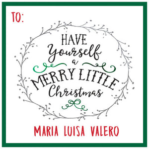 Pretty Doodle Christmas Holiday GIft Tag