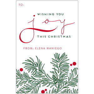 Artsy Joy Christmas Holiday Gift Tag