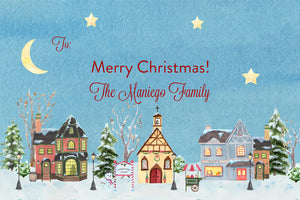 A Village At Peace Christmas Gift Tag