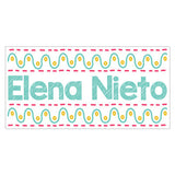 Aqua Swirl Name & Address Label