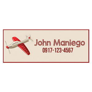 Vintage Toy Plane Themed Kiddie Label