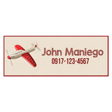 Vintage Toy Plane Themed Kiddie Label