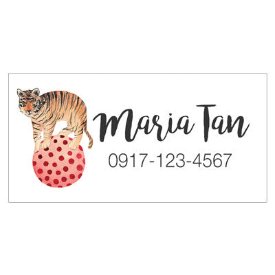 Circus Tiger Themed Kiddie Label