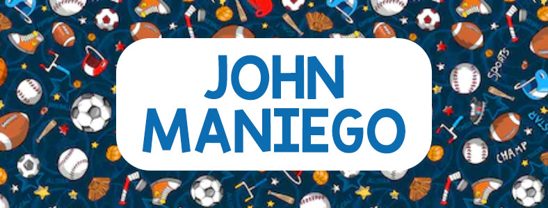 Sporty Pattern Themed Kiddie Label