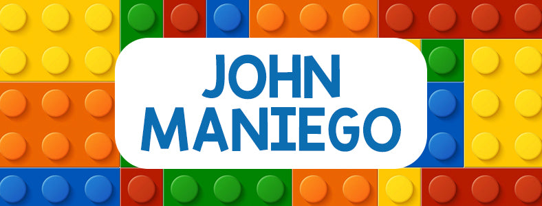 Lego Blocks Pattern Themed Kiddie Label