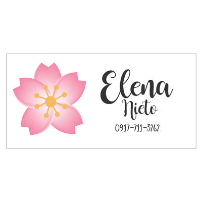Pretty Flower Themed Kiddie Label