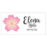 Pretty Flower Themed Kiddie Label