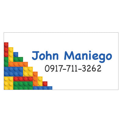 Lego Themed Kiddie Label