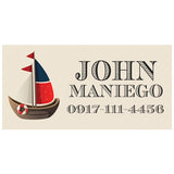 Vintage Toy Boat Kiddie Name & Address Label