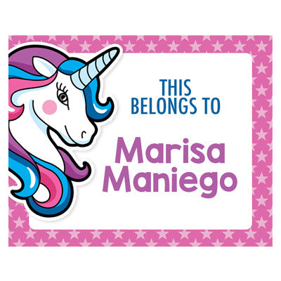 Funky Unicorn Kiddie Label