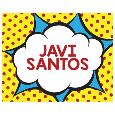 Comic Themed Kiddie Label