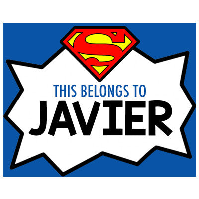 Superman Themed Kiddie Label