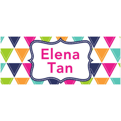 Colourful Triangles Kiddie Label