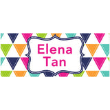 Colourful Triangles Kiddie Label