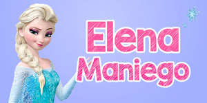 Frozen Smiling Elsa Themed Kiddie Label
