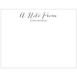 A Note From Personalized Boxed Note Cards