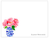 Dainty Vase with Flowers Personalized Note Cards