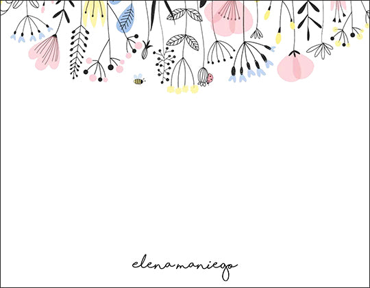 Cutesy Hanging Garden Notecard