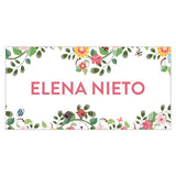 Pretty Floral Border Themed Name Label