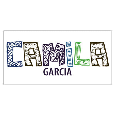 Artsy Doodle Name Label