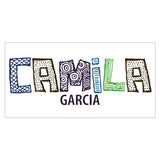 Artsy Doodle Name Label