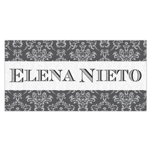 Damask Name Label