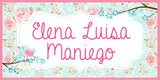 Shabby Chic Pastel Name Label