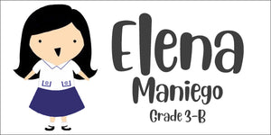 ICA School Themed Sticker Label