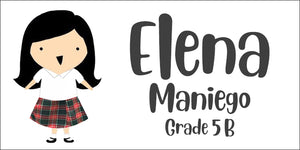 CSA School Themed Sticker Label