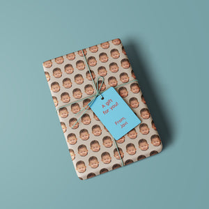 Funky Face Personalized Gift Wrapping Paper