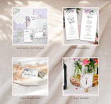 Lilac Wedding Invitation Complete Template