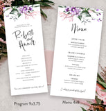 Lilac Wedding Invitation Complete Template